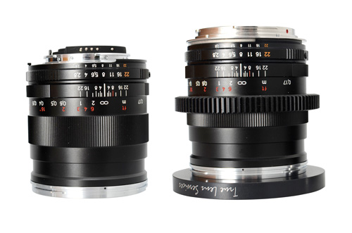 Two lenses side by side